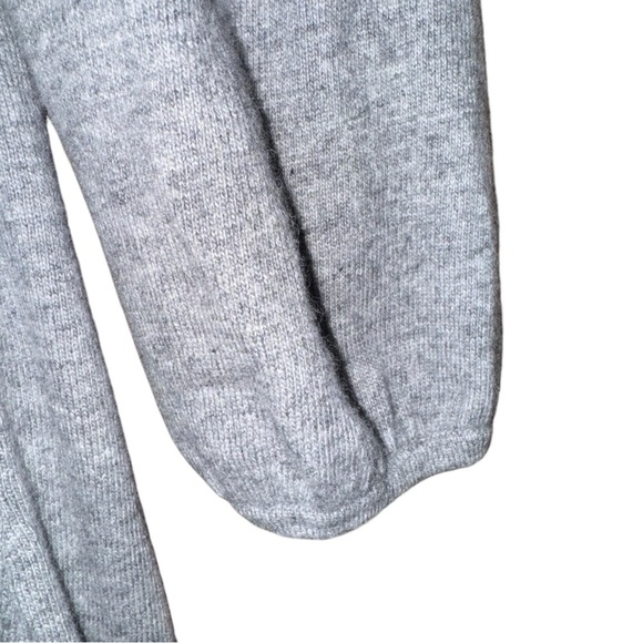 BODEN Cotton Cashmere Rabbit Fur Blend Cowl Neck Sweater Midi Dress Gray Size 14 - Picture 11 of 16